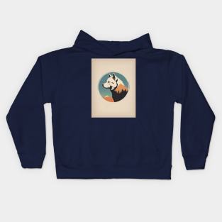 Akita Dog 4 - Japanese Retro Style Kids Hoodie